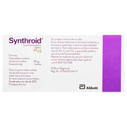 Synthroid 88Mcg Con 30 Tabletas (Levotiroxina Sodica) - WeCare Pharma