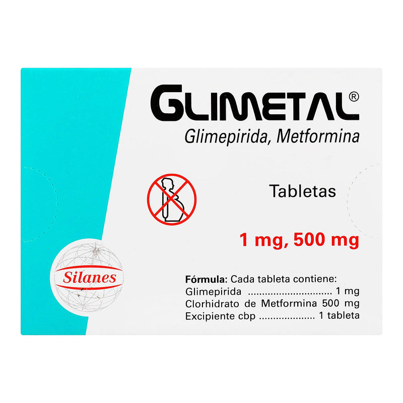 Glimetal 1Mg/500Mg Con 32 Tabletas (Glimepirida/Metformina) - WeCare Pharma