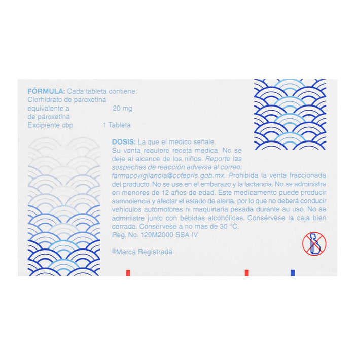 Xenerex 20Mg Con 10 Tabletas (Paroxetina) - WeCare Pharma