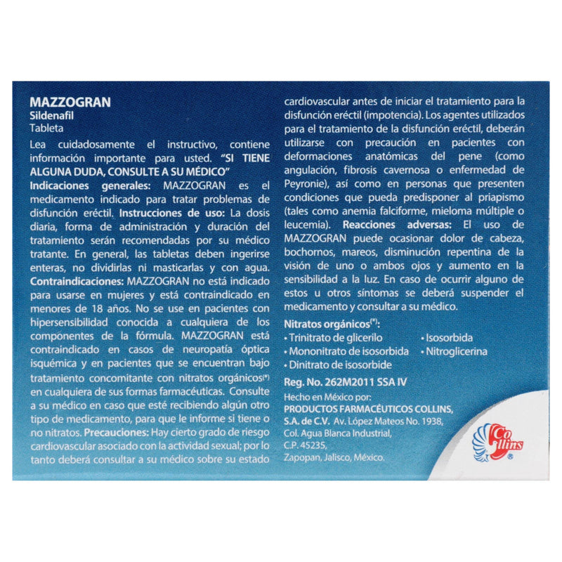 Mazzogran 100Mg Con 10 Tabletas (Sildenafil) - WeCare Pharma
