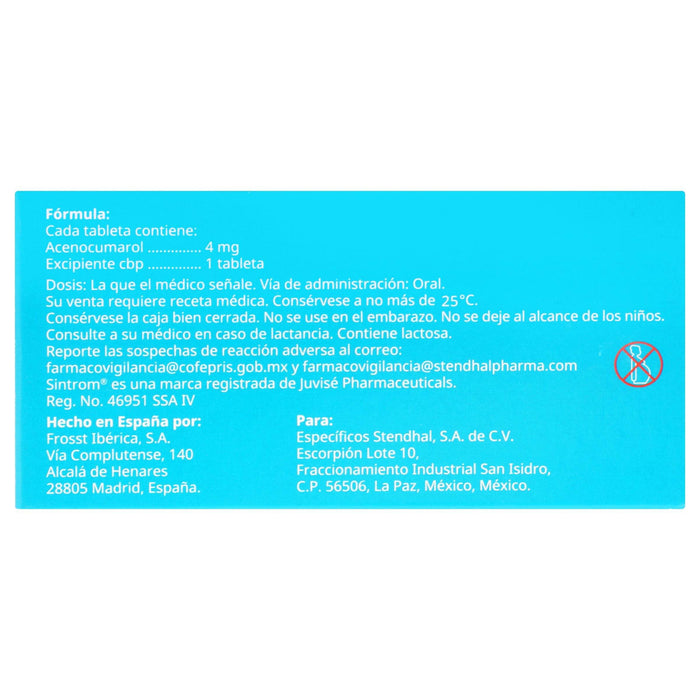 Sintrom 4Mg Con 30 Tabletas (Acenocumarol) - WeCare Pharma