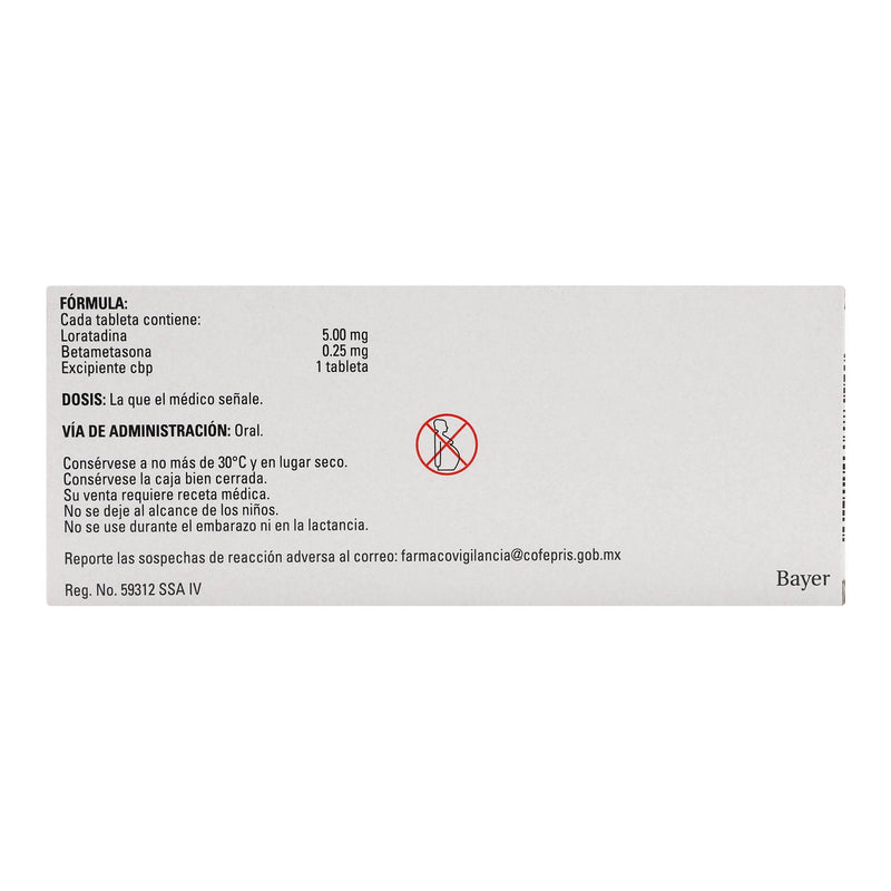 Celestamine Ns 5Mg/0.25Mg Con 20 Tabletas (Loratadina/Betametasona) - WeCare Pharma