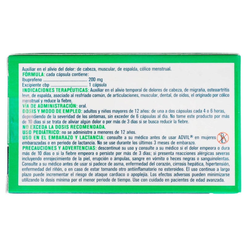Advil Fastgel 200Mg Con 20 Capsulas (Ibuprofeno) - WeCare Pharma