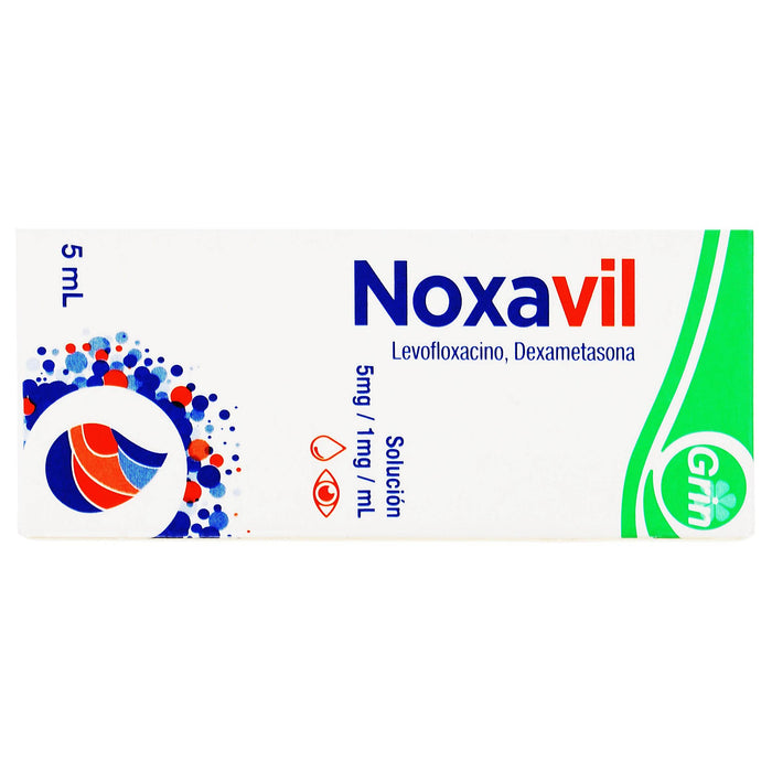 Noxavil Gotas 5Mg/1Mg/Ml 5Ml (Levofloxacino/Dexametasona) - WeCare Pharma