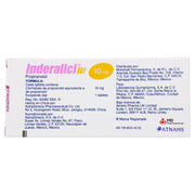 Inderalici Iii (Propranolol) Tabletas 10Mg Con 50 - WeCare Pharma