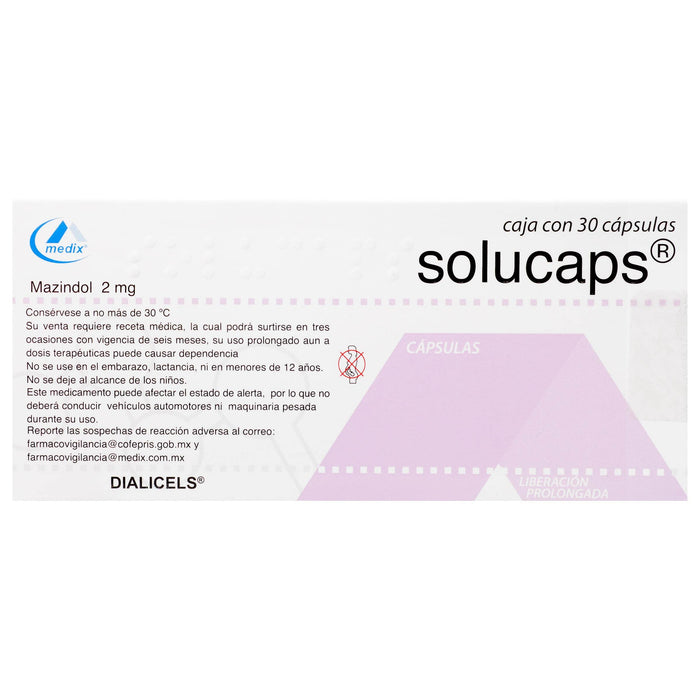 Solucaps (Mazindol) Capsulas 2Mg Con 30 - WeCare Pharma