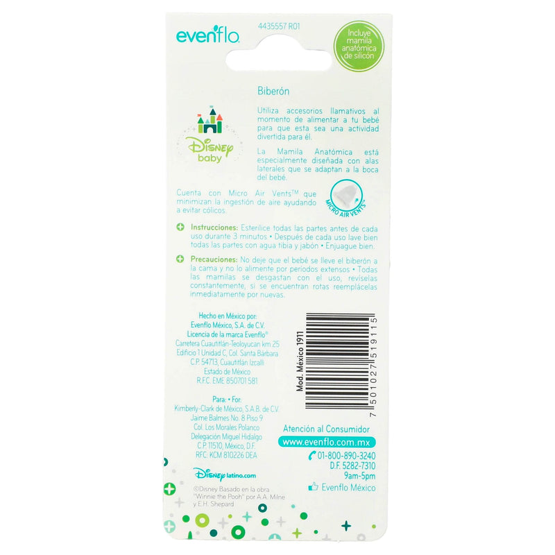 Biberon Disney Europa Flujo Lento 4Oz Evenflo - WeCare Pharma