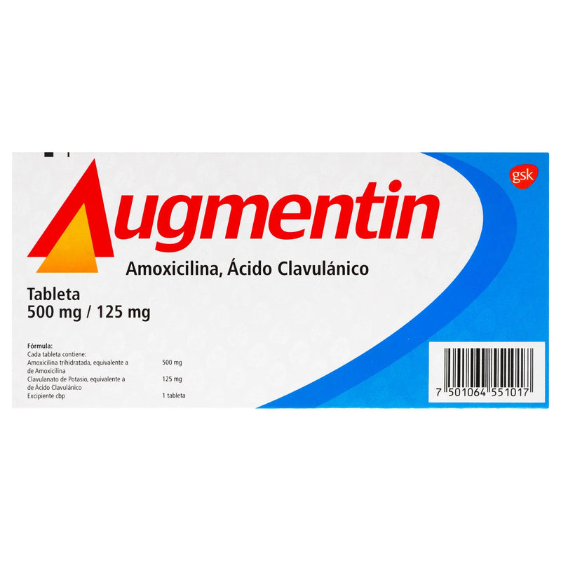 Augmentin 500/125Mg Con 20 Tabletas (Amoxicilina/Clavulanato) - WeCare Pharma