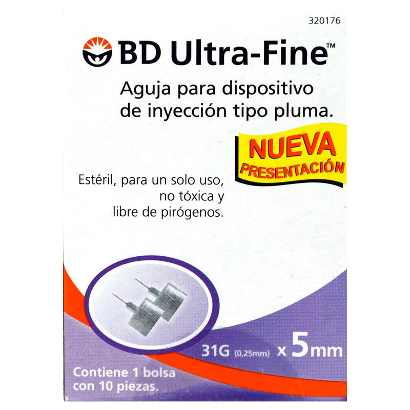 Aguja Para Pluma Bd 31Gx5Mm Con 10 - WeCare Pharma