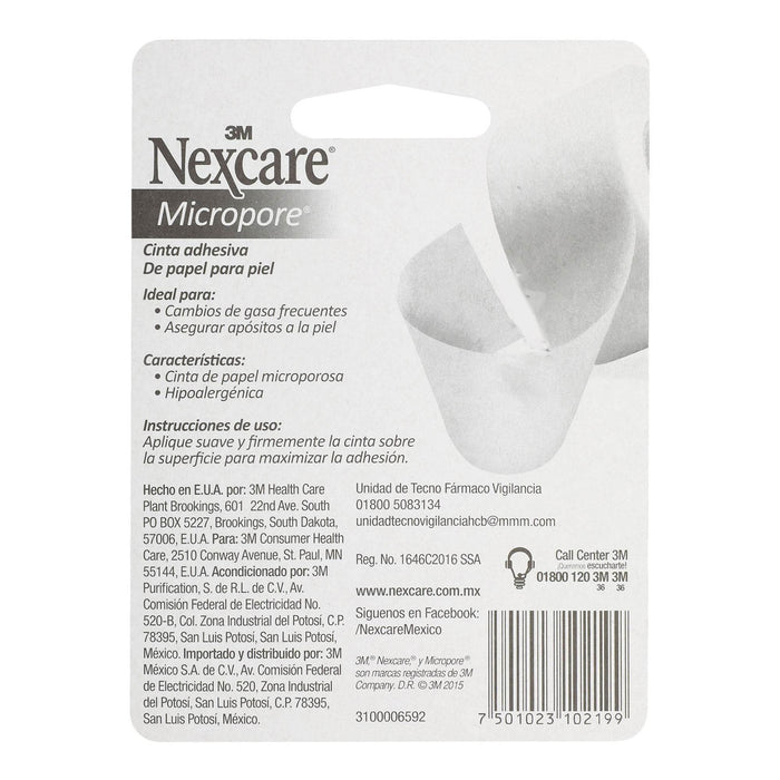 Cinta Microporosa Nexcare Blanco 2.5Cmx5 - WeCare Pharma