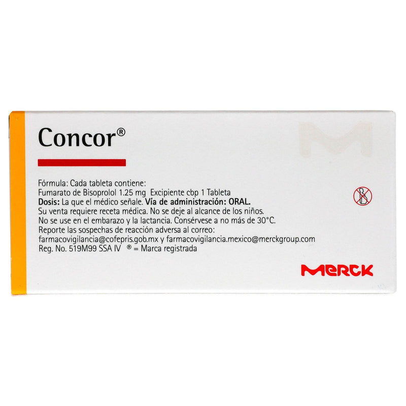Concor 1.25Mg Con 30 Tabletas (Bisoprolol) - WeCare Pharma