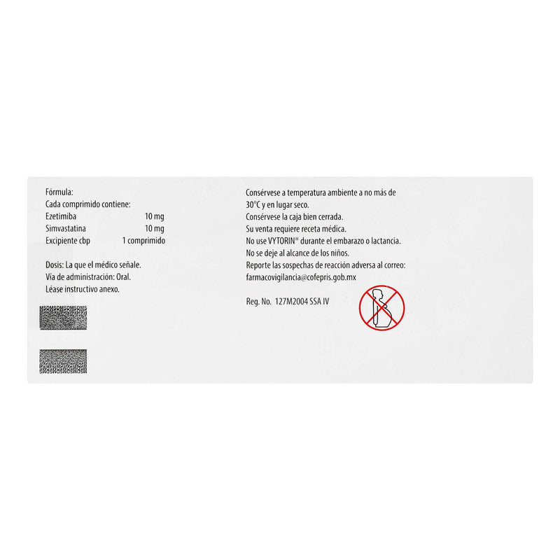 Vytorin 10Mg/10Mg Con 28 Comprimidos (Ezetimiba/Simvastatina) - WeCare Pharma