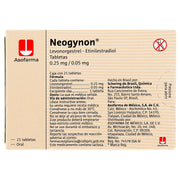 Neogynon (Levonorgestrel/Etinelestradiol) Tabletas 0.25/0.05Mg Con 21 - WeCare Pharma