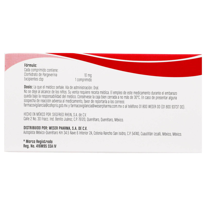 Plidan Grageas 10Mg Con 20 (Pargeverina) - WeCare Pharma
