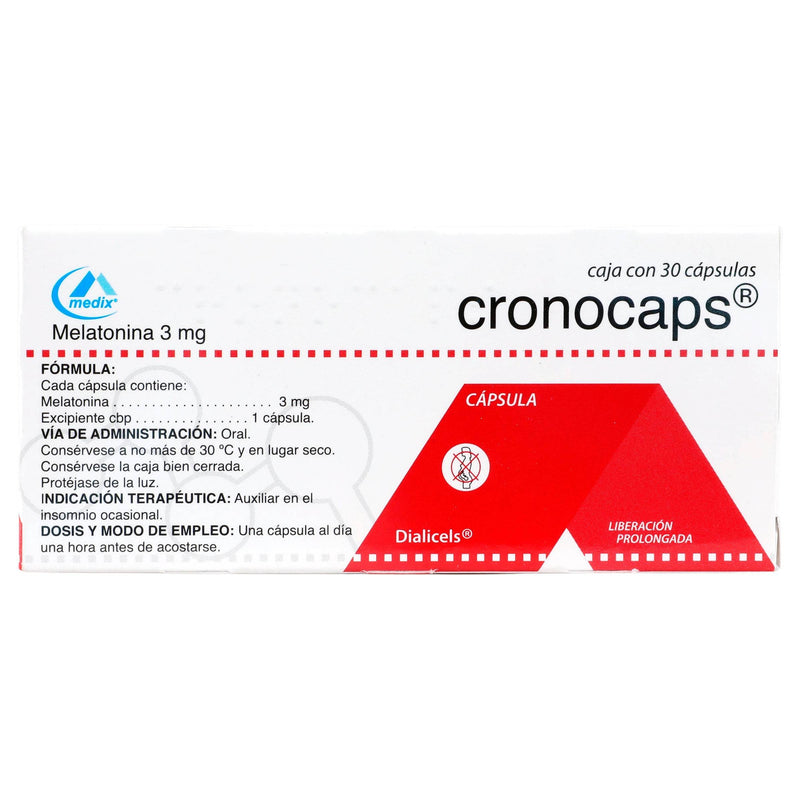 Cronocaps 3Mg Con 30 Capsulas (Melatonina) - WeCare Pharma
