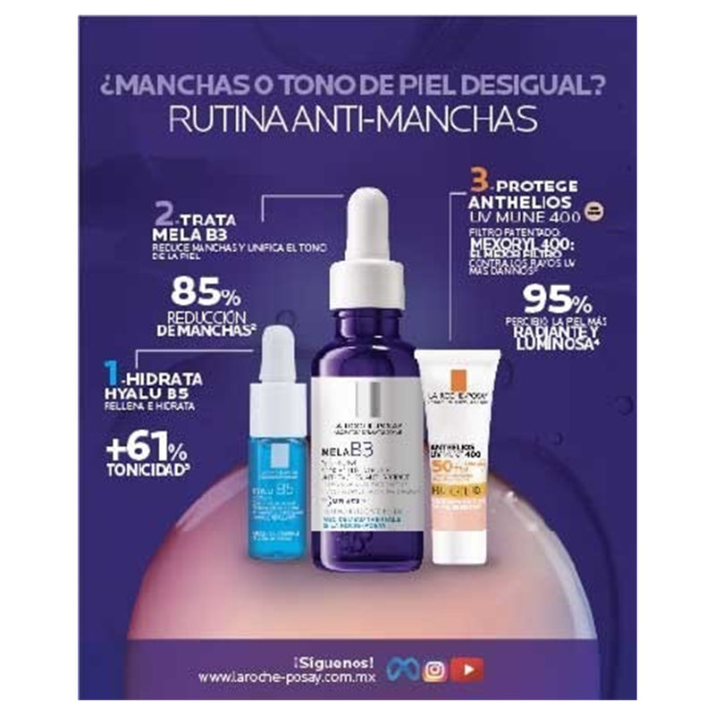 La Roche Pack Mela B3 30Ml+Mini Hb5 Serum10Ml+Anthelios Flu Color 3Ml 7509552971583 6