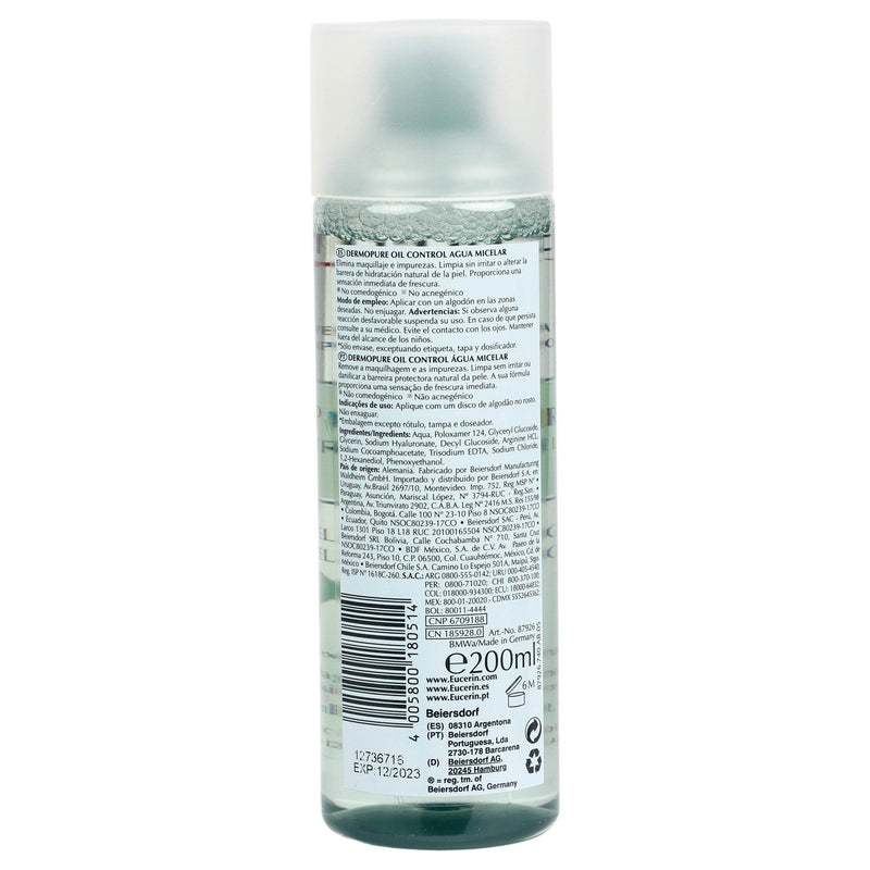Eucerin Dermo Pure Oil Control Agua Micelar 200Ml - WeCare Pharma