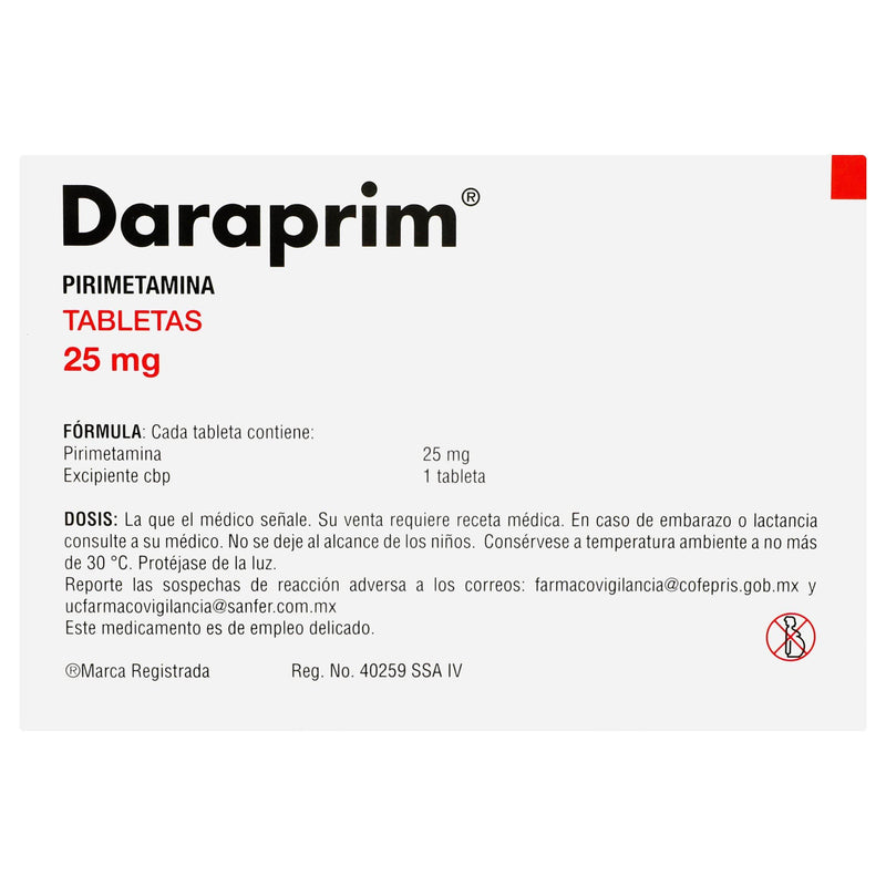 Daraprim 25Mg Con 30 Tabletas (Pirimetamina) - WeCare Pharma