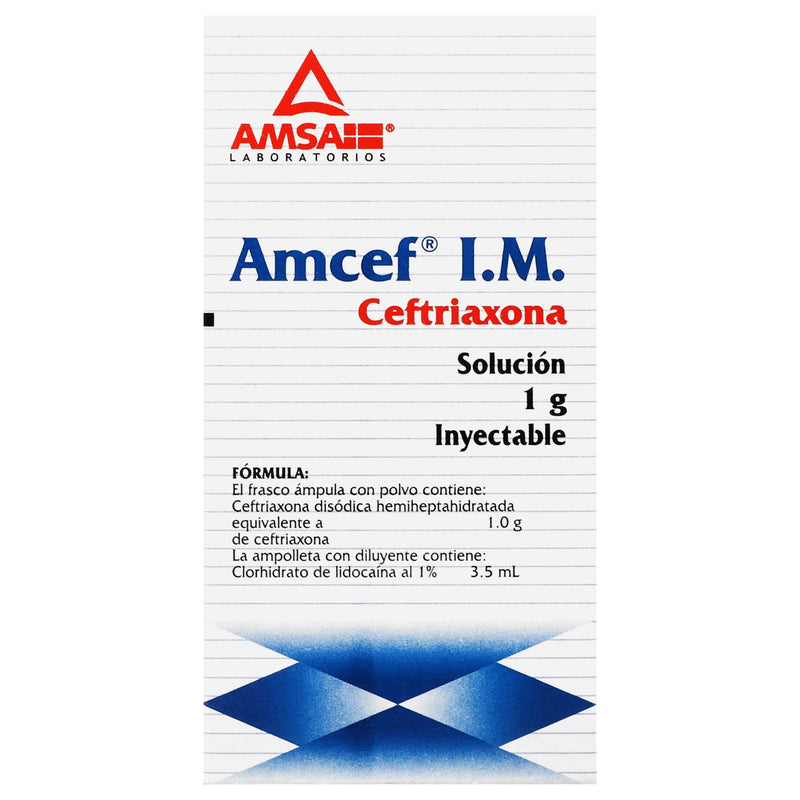 Amcef Im 1G Ampulas (Ceftriaxona) - WeCare Pharma