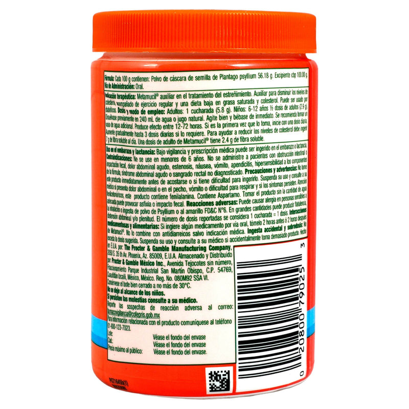 Metamucil Polvo 174G 30D Naranja (Plantago Psyllium) - WeCare Pharma