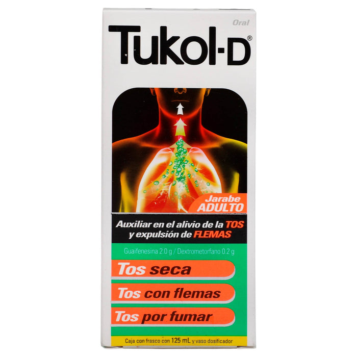 Tukol-D Jarabe 2G/0.2G 125 Ml (Guaifenesina/Dextrometorfano) - WeCare Pharma