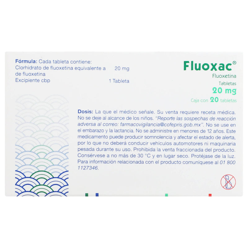 Fluoxac 20Mg Con 20 Tabletas (Fluoxetina) - WeCare Pharma