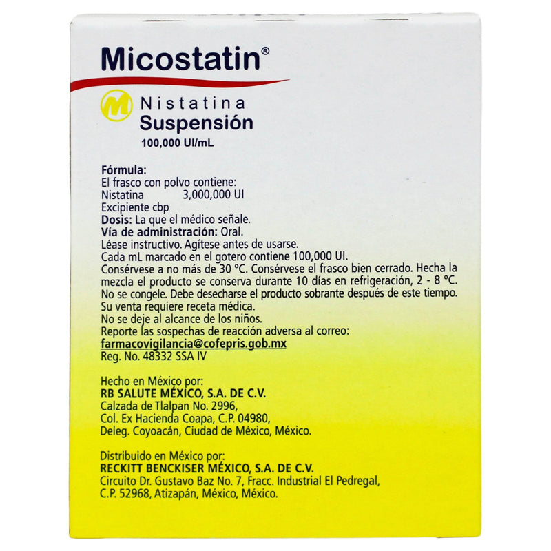 Micostatin Suspensión 100 000Unid/Ml 30D (Nistatina) - WeCare Pharma