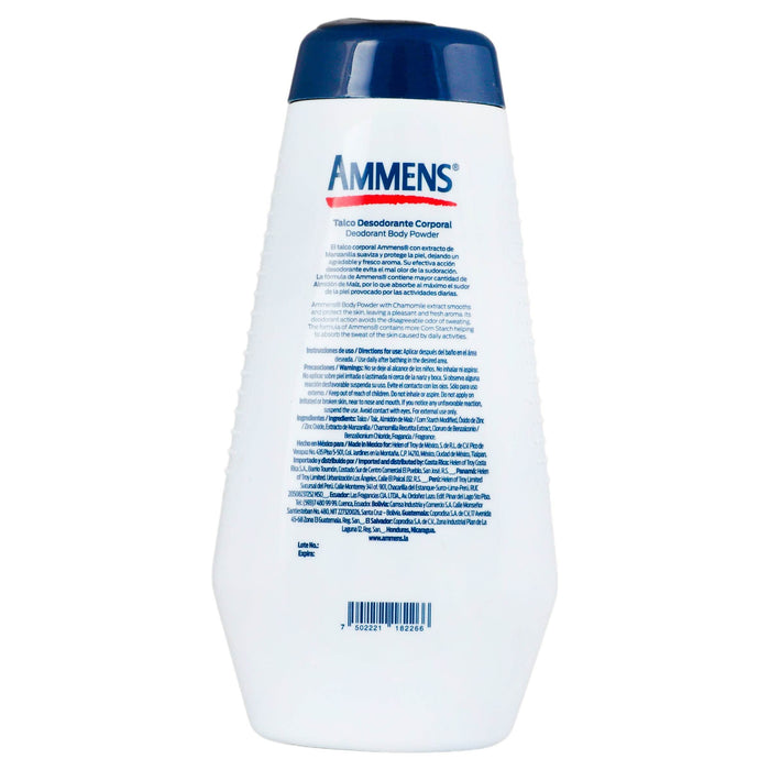 Talco Ammens Corporal Manzanilla 250G - WeCare Pharma