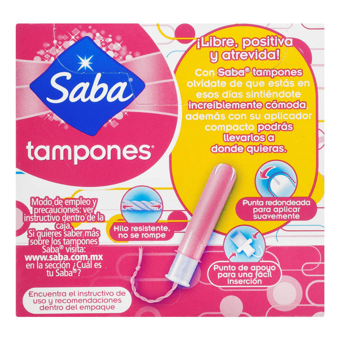 Tampones Saba Regular V-Compacto Con 10 - WeCare Pharma