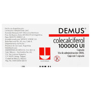 Demus 100000Unid Con 1 Capsulas (Colecalciferol) - WeCare Pharma
