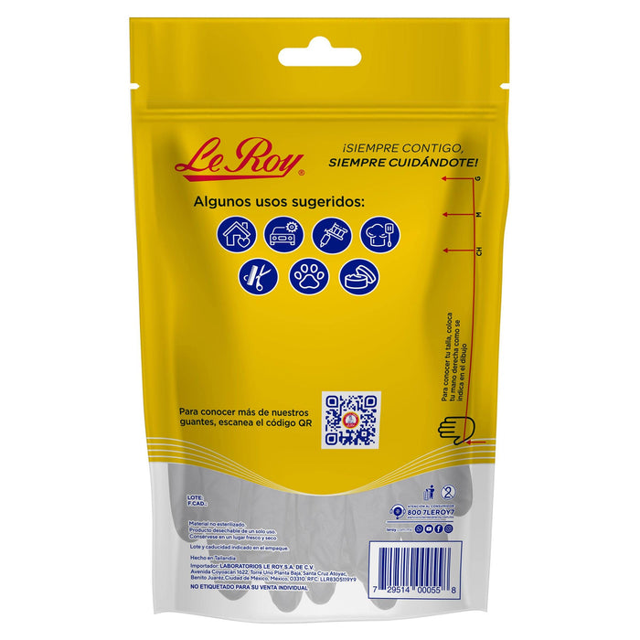 Guante De Nitrilo No Estéril Le Roy Negro Con 8 - WeCare Pharma