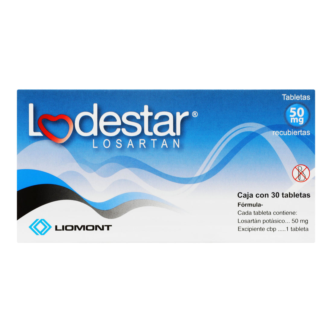 Lodestar 50Mg Con 30 Tabletas (Losartan) 5 - 7501299305386