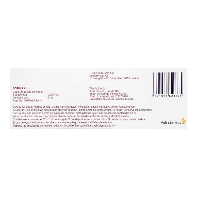 Pulmicort 0.125Mg/Ml 2Ml Con 5 Ampulas (Budesonida) - WeCare Pharma
