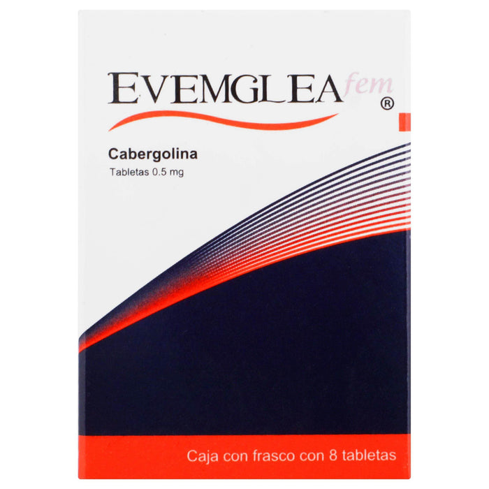 Evemglea 0.5Mg Con 8 Tabletas (Cabergolina) - WeCare Pharma