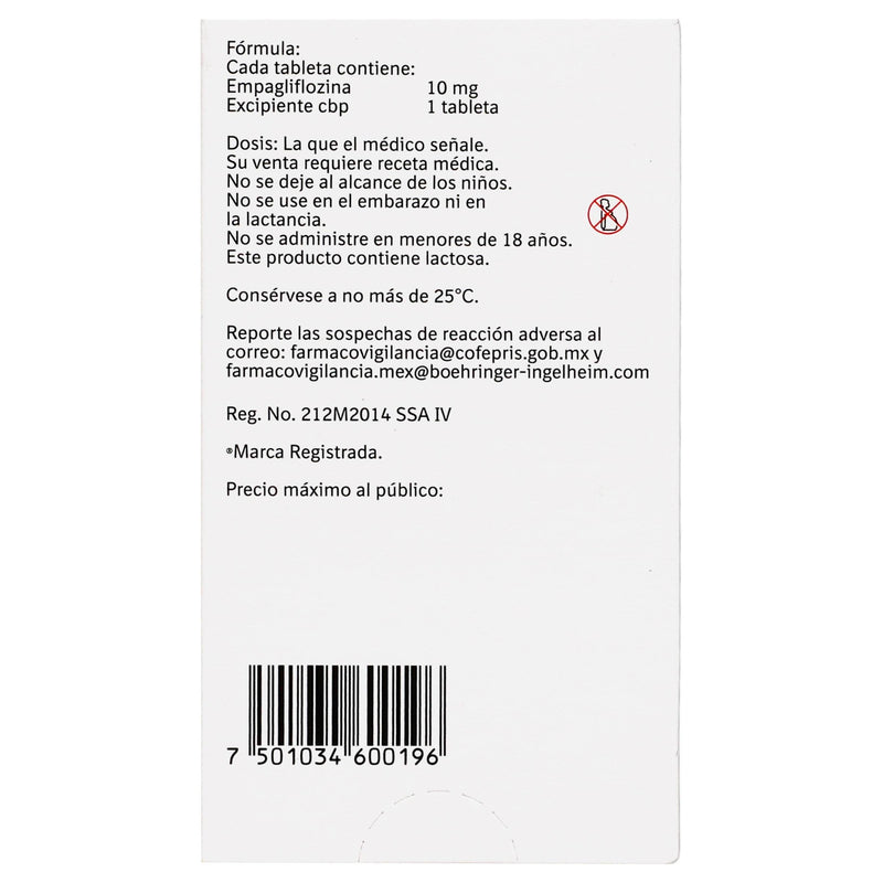 Jardianz 10Mg Con 30 Tabletas (Empagliflozina) - WeCare Pharma