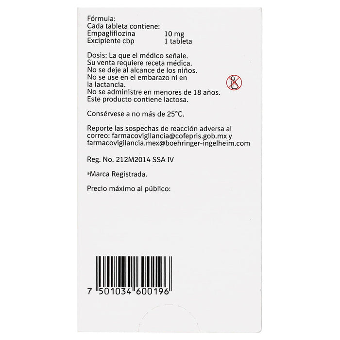 Jardianz 10Mg Con 30 Tabletas (Empagliflozina) - WeCare Pharma