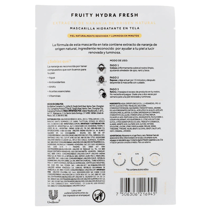 Mascarilla Facial Ponds Fruity Hidra Fresh Con 1 - WeCare Pharma