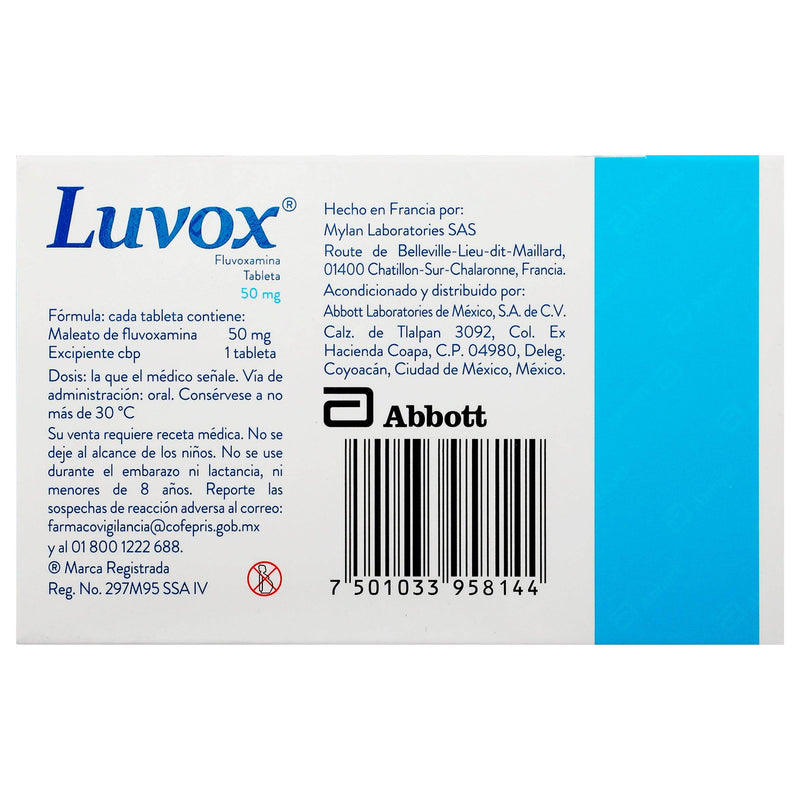 Luvox 50Mg Con 15 Tabletas (Fluvoxamina) - WeCare Pharma