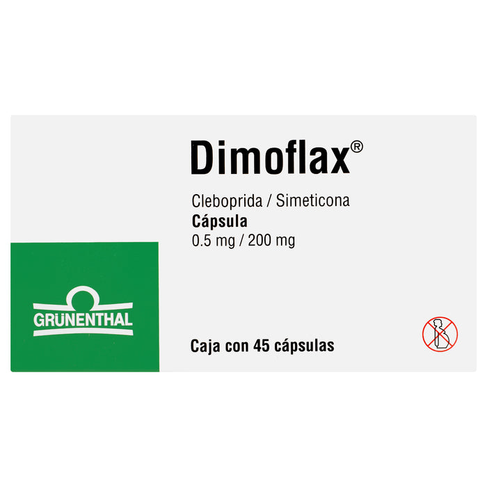 Dimoflax 0.5Mg/200Mg Con 45 Capsulas (Cleboprida/Simeticona) 6 - 8430308001379