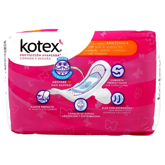 Toallas Kotex Anatomica Con Alas Con 10 - WeCare Pharma