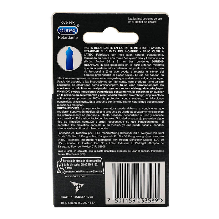 Durex Retardante Con 3 - WeCare Pharma
