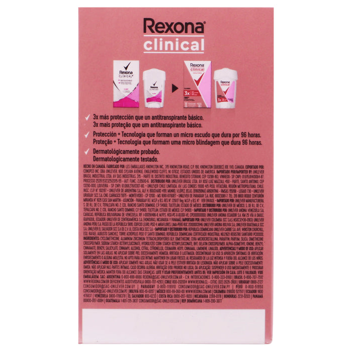 Desodorante Rexona Woman Clinical Crema Stick 48G 079400052926 7