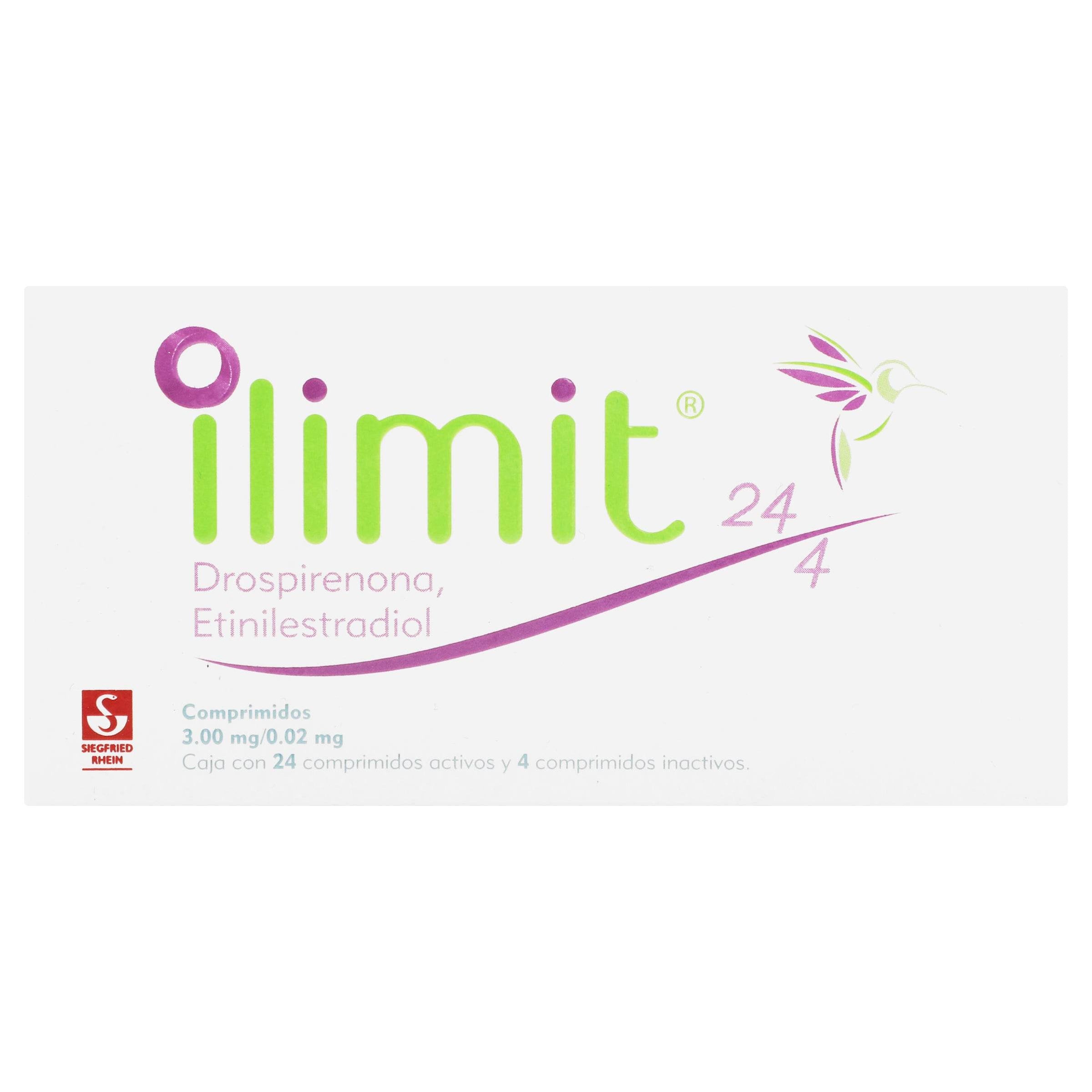 Ilimit 24/4 3Mg/0.02Mg Con 24 Comprimidos (Drospirenona/Etinilestradio ...