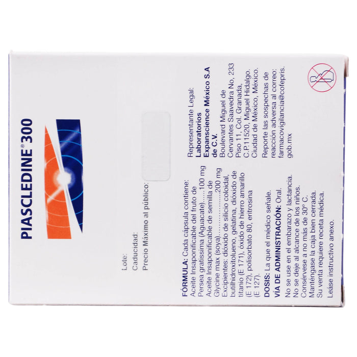 Piascledine 300 100Mg/200Mg Con 15 Capsulas (Persea Gratissima/Glycine) - WeCare Pharma