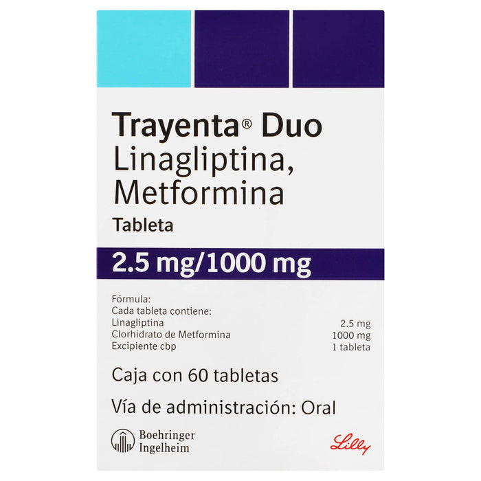 Trayenta Duo 2.5Mg/1000Mg Con 60 Tabletas (Linagliptina/Metformina) - WeCare Pharma