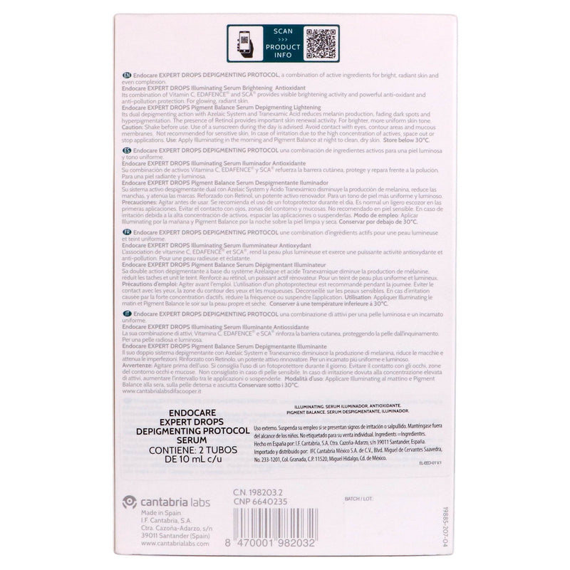 Cantabria Endocare Expert Drops Depigmenting Protocol 2X10Ml - WeCare Pharma