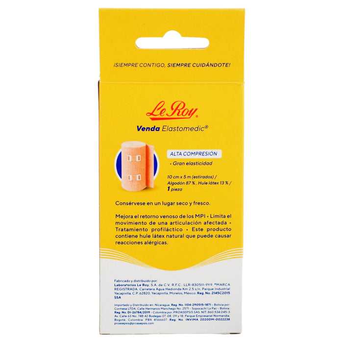 Venda Alta Compresión Elastomedic Leroy 10Cm - WeCare Pharma