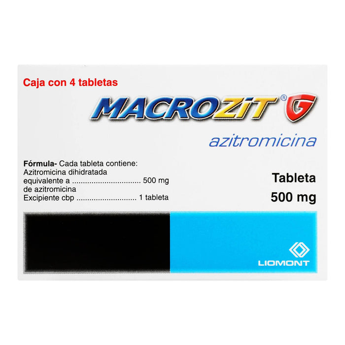 Macrozit G 500Mg Con 4 Tabletas (Azitromicina) - WeCare Pharma