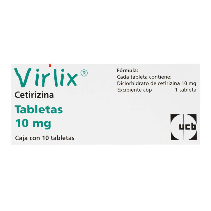 Virlix 10Mg Con 10 Tabletas (Cetirizina) - WeCare Pharma
