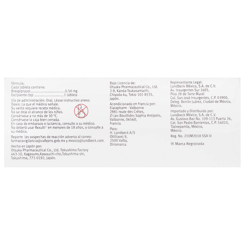 Rexulti (Bexpiprazol) Tabletas 0.5Mg Con 7 - WeCare Pharma